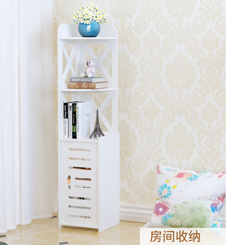 Simple Bathroom Shelf Floor Bathroom Storage Cabinet Bathroom Toilet Cupboard Bathroom Tripod Carved Flower Stand