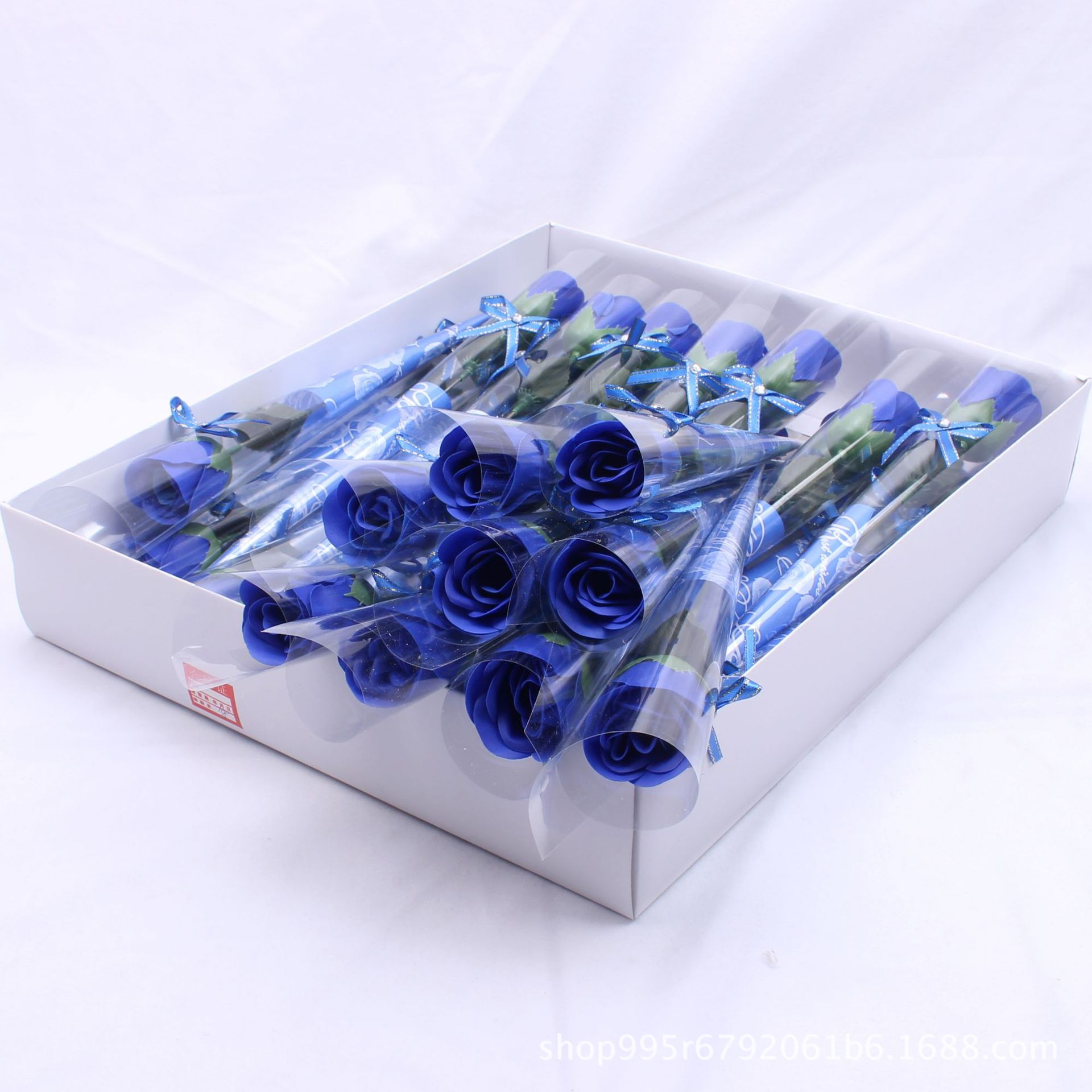 Factory Wholesale Simulation Pvc Single Rose Soap Flower Scan Code Gift Wechat Push Small Gift Soap Fake Flower