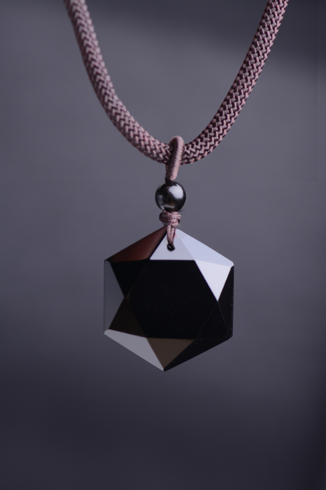 黑曜石吊坠 六芒星吊坠 黑曜石大卫星灵摆能量石跨境爆款厂家批发