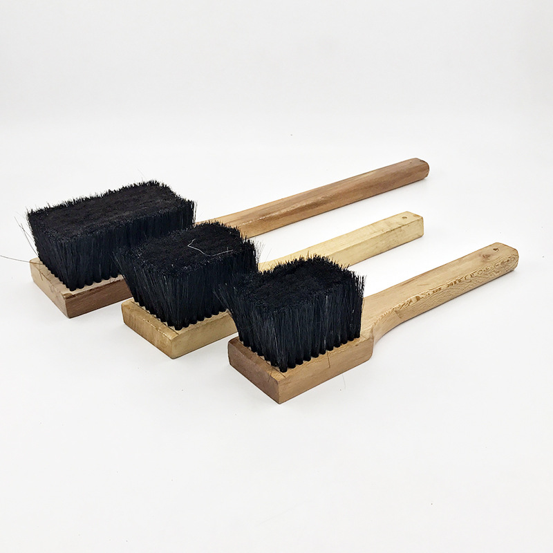 传拓片工具纯猪鬃毛打刷 拓印石碑拓片 专用专业砸刷 长把直刷