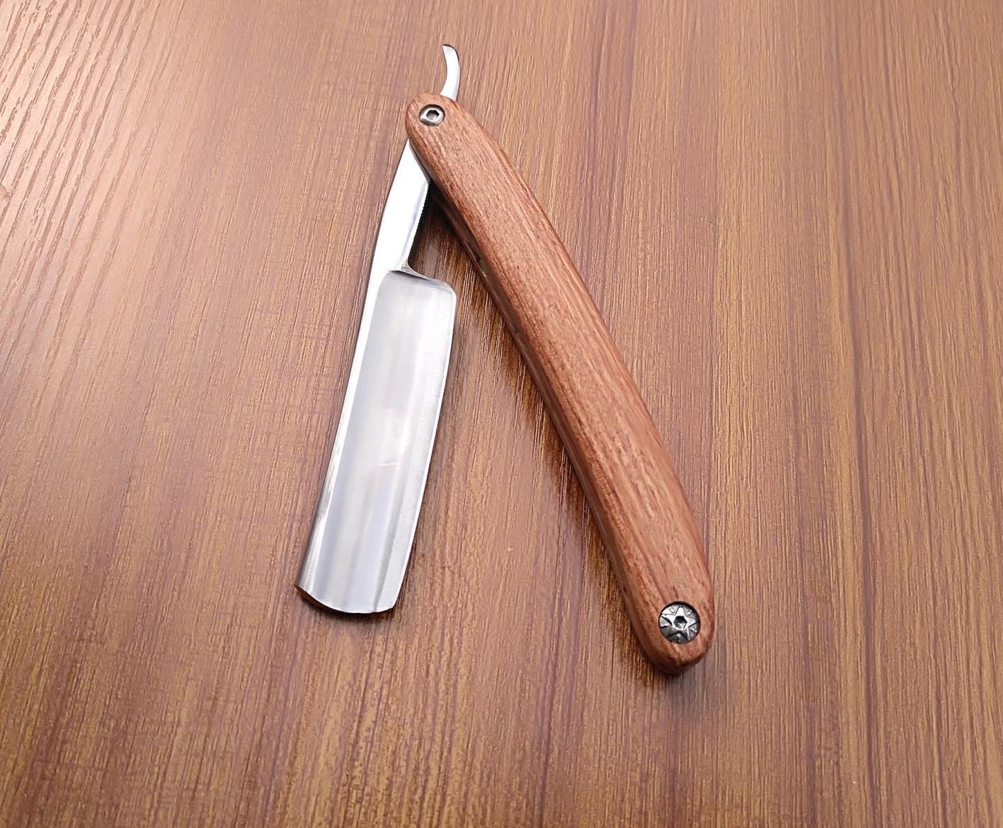 花梨木剃须刀剃刀老式手动剃须刀美发刮胡刀传统刮脸刀剃头刀