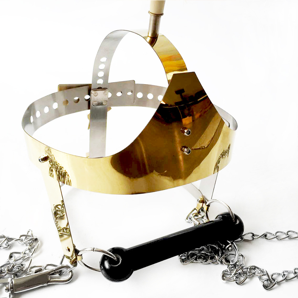 马具型钛金口塞金属头套-均码通用