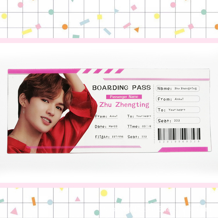 蔡徐坤登机牌明星周边赵丽颖tfboys陈立农黄明昊bts朱一龙周边