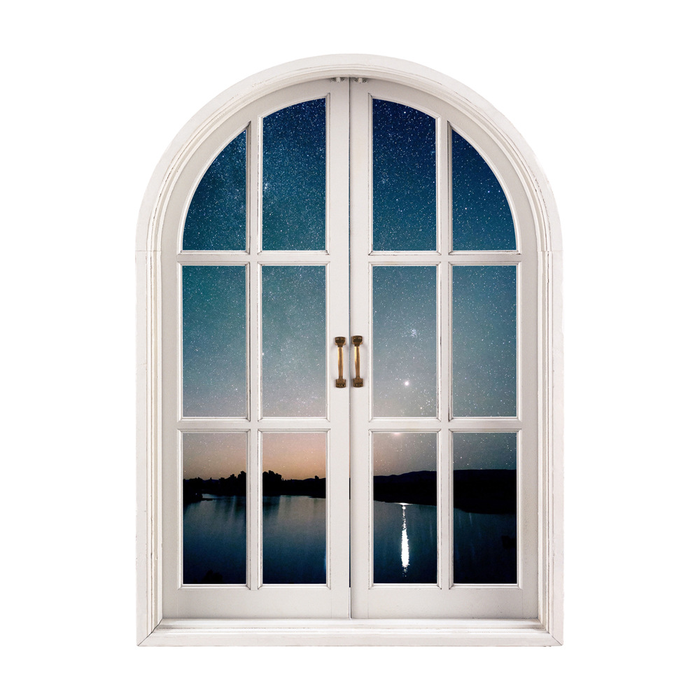 假窗户墙贴纸3d创意贴画卧办公室房间墙壁纸室内装饰墙纸自粘墙画