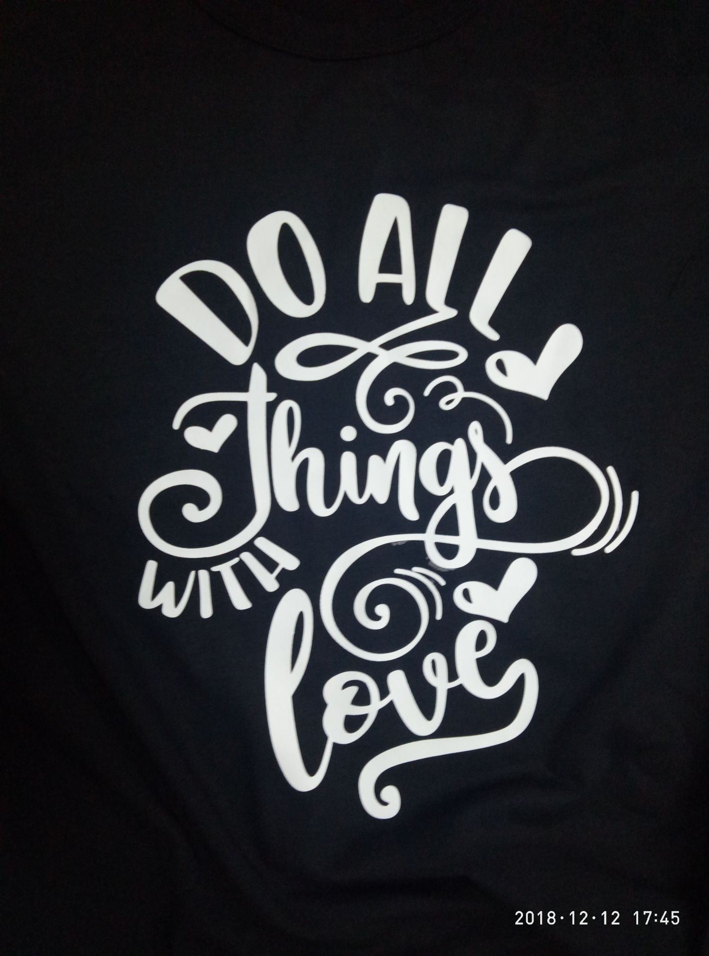 外贸t恤do all things love欧美街头短袖情侣装