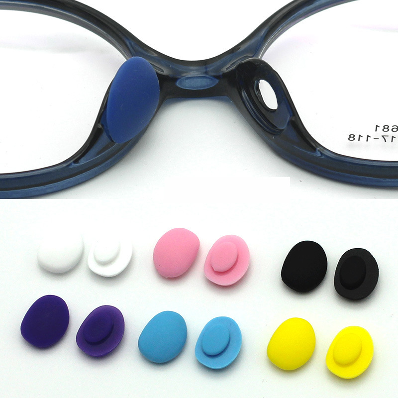 儿童板材眼镜鼻托鼻垫防压痕防滑舒适硅胶超软卡口扣式眼镜鼻托