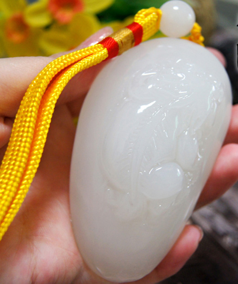 玉石阿富汗白玉貔貅手把件白玉男女款貔貅手玩件