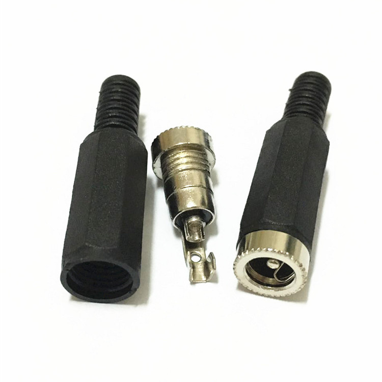 可拆dc母接头 焊接活动式护套母头 直流dc母头插座监控