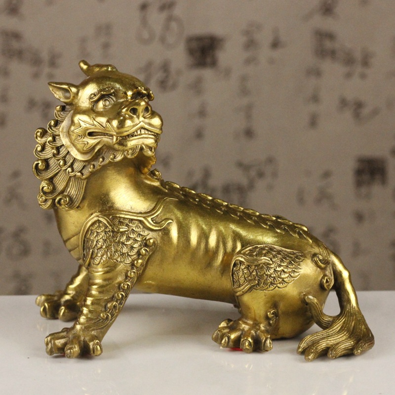 纯铜谛听摆件地藏王菩萨坐骑复古办公室家具工艺品礼品