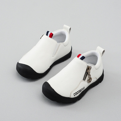 温州童鞋2018春季新款男童鞋儿童运动鞋女童休闲鞋白色宝宝板鞋潮