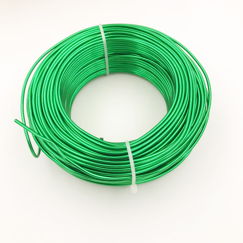 2mm彩色氧化铝线绿色铝丝手工编字金属工艺品自行车园艺盆景装饰