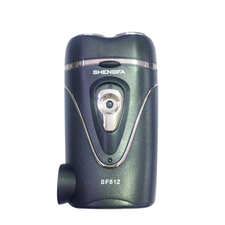 批发盛发612电动剃须刀刮胡刀充电式双刀头内置插头便携式礼品