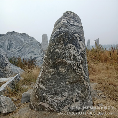 直销门牌石景观石原石 自然石石雕大型石头大型风景景观石刻字石