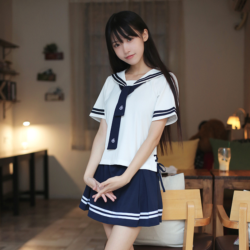 日韩新款水手服海军校服jk制服学生装毕业班服学院风套装cos制服