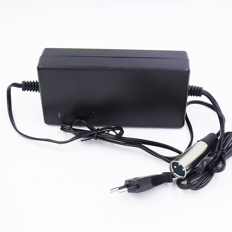 36v电动车充电器铅酸电池卡侬头麦克风头