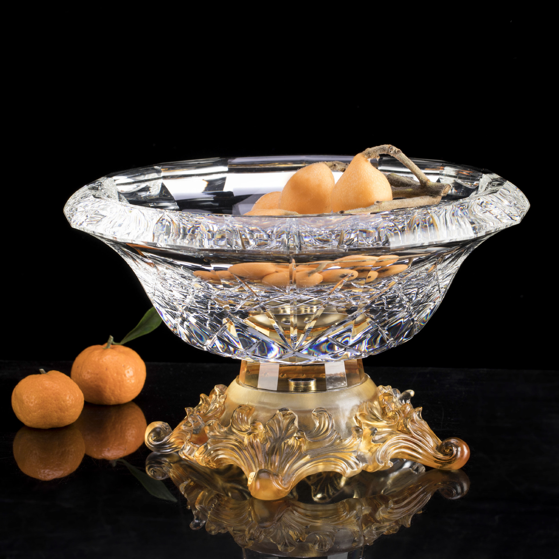 【产品名称】:水晶果盘 【颜色分类】:透明 【产品材质】:k9水晶