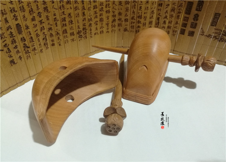 道教发簪发冠道教用品 道士发冠偃月冠 枣木月牙冠 黄冠月牙冠