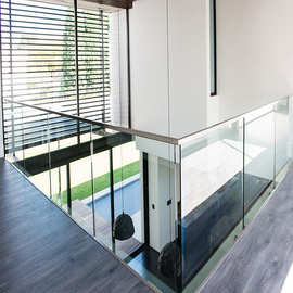 不锈钢玻璃栏杆商场酒店商务楼栏杆小区防护栏杆阳台栏杆专业定制