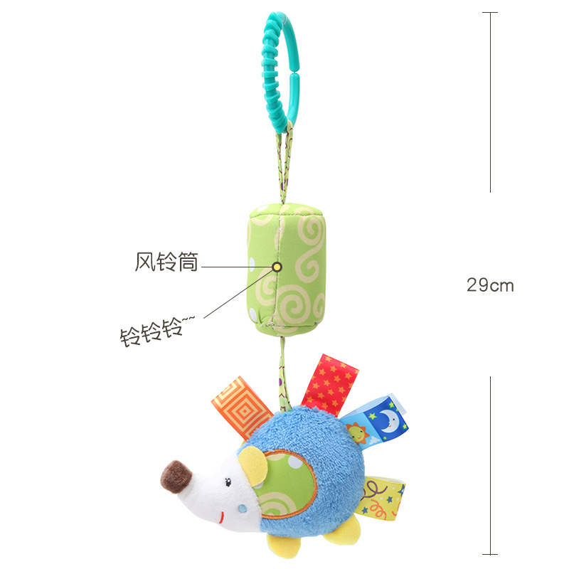 Dolery Baby Wind Chimes Animal Stroller Pendant Baby Crib Hanging Wind Chimes Ringing Infant Plush Toys