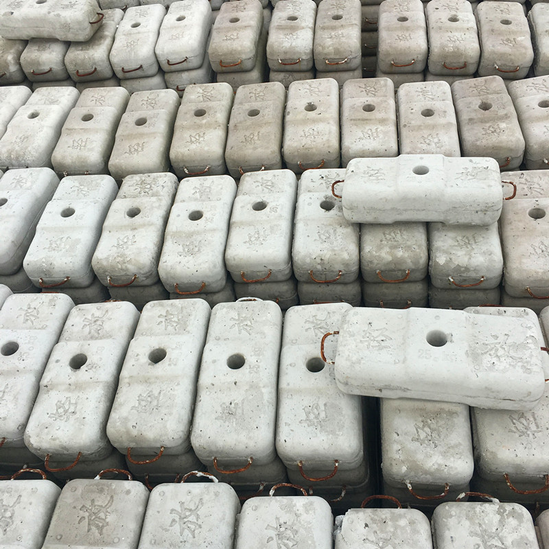 上海电动吊篮配重25公斤广告牌匾条幅美陈灯箱防风水泥配重块厂家