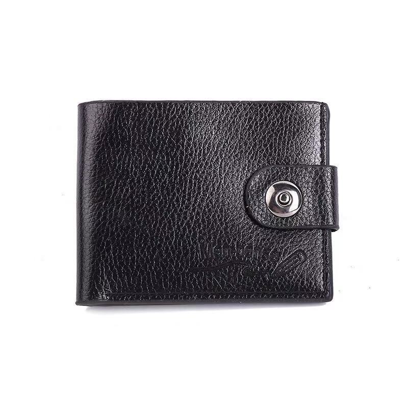 One Piece Dropshipping Men's Wallet Multi-Functional Short Wallet Pvleather Magnetic Snap Coin Purse Creative Gift Wholesale