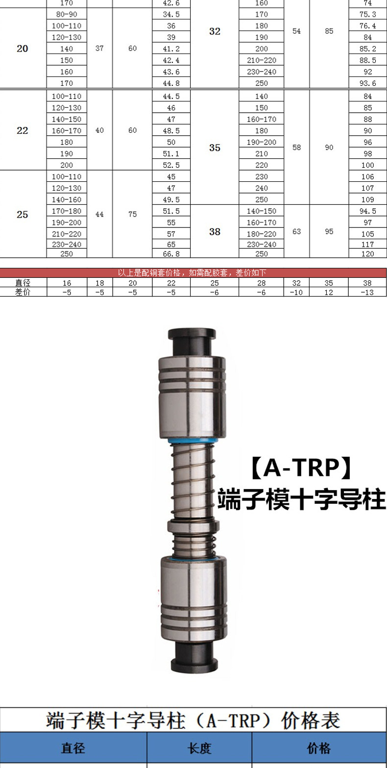 滑动导柱导套订做 滚珠导柱导套 模具配件五金 sgp-srp-trp-a-trp