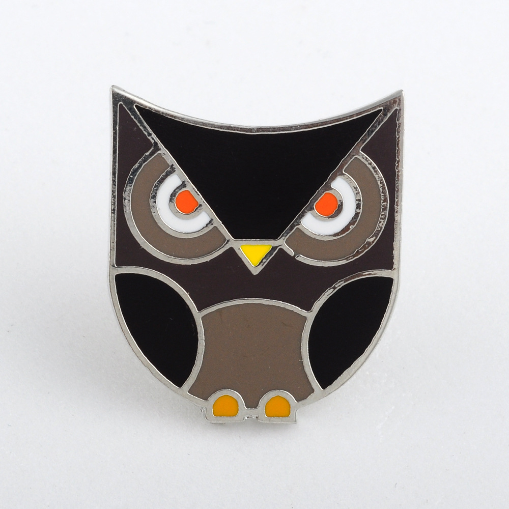 欧美热卖胸针时尚猫头鹰别针复古英伦风配饰珐琅金属徽章pins