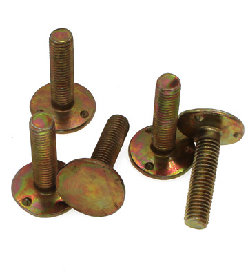 正森金属 厂家生产 gb819 镀彩锌圆头畚斗螺丝 皮带钉螺栓