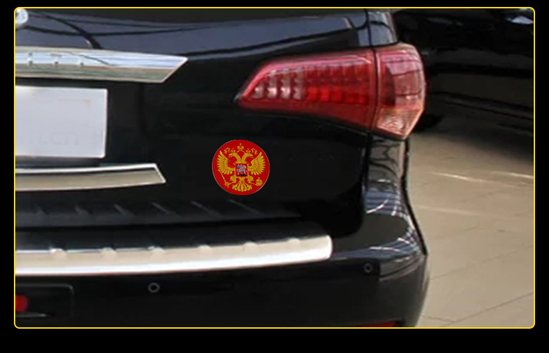 俄罗斯金属国旗车贴 russian flag俄罗斯国旗贴标 金属片车贴