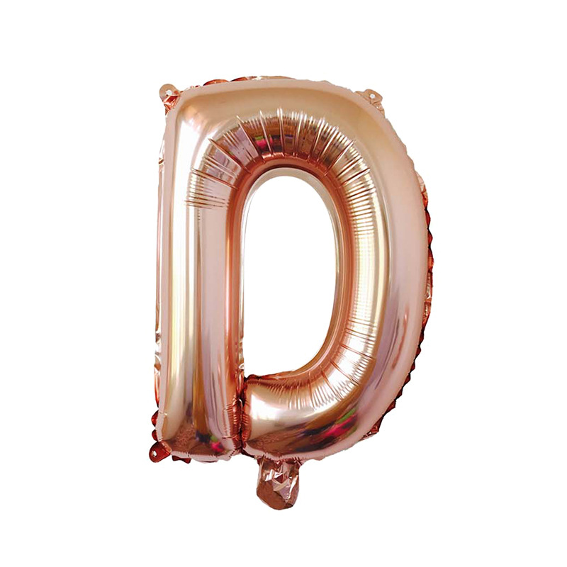 American Style Thin Body 16-Inch English Letter Balloon Small A- Z Birthday Wedding Celebration Wedding Room Decoration Aluminum Film Balloon Wholesale