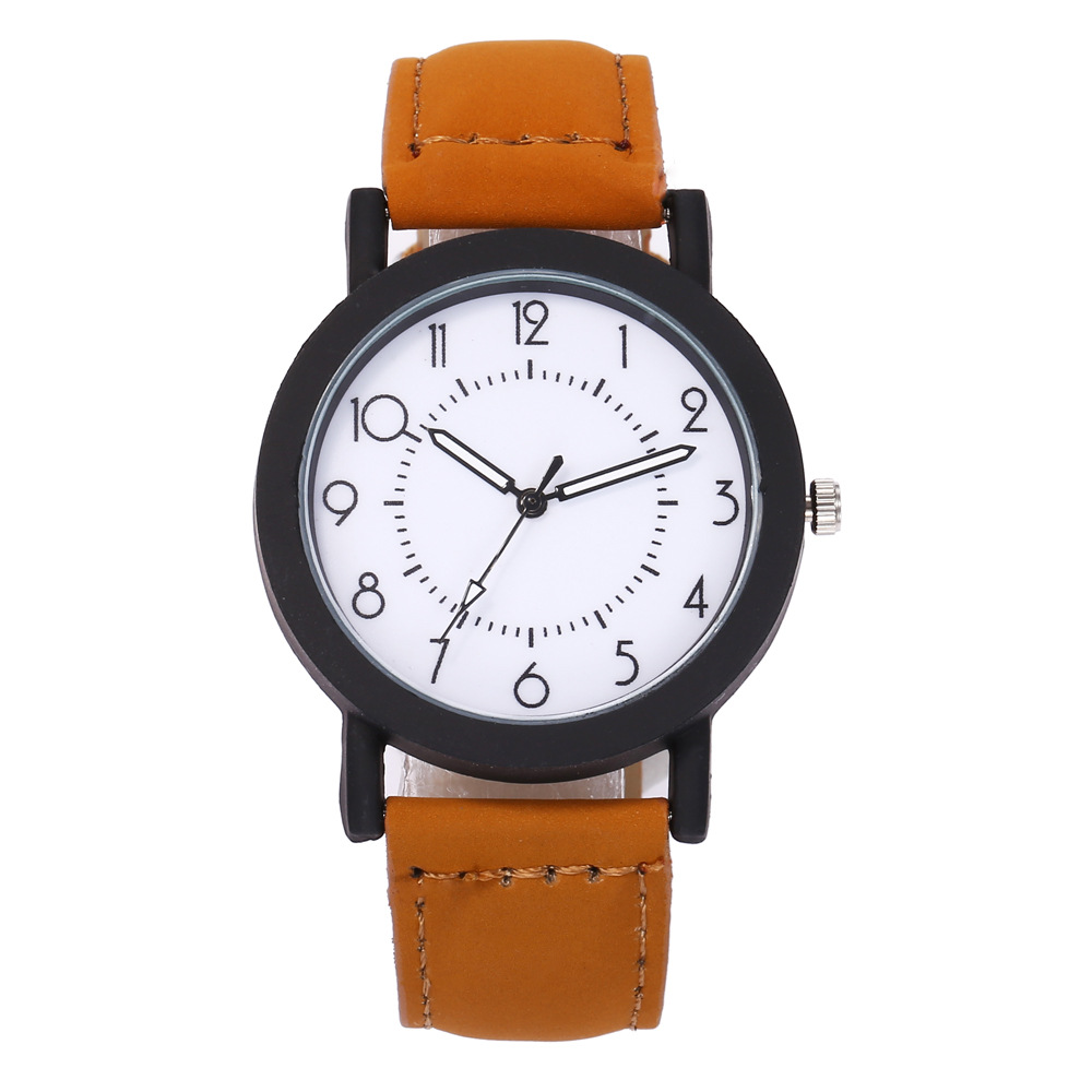 wish新款阿拉伯数字男士手表 简约男士休闲运动手表 一件代发