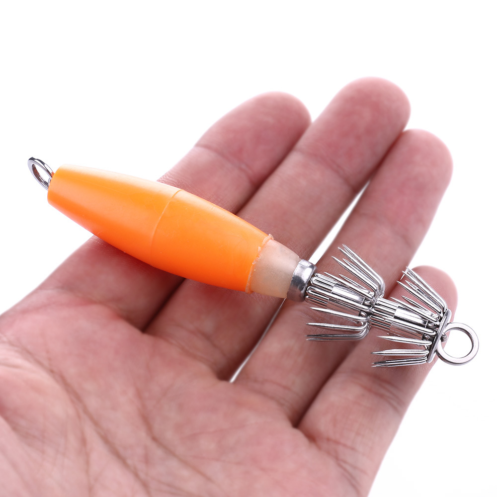 heng jia/亨嘉 夜光鱿鱼钩 5pcs夜光鱿鱼饵 爆炸钩深海钓鱿鱼饵