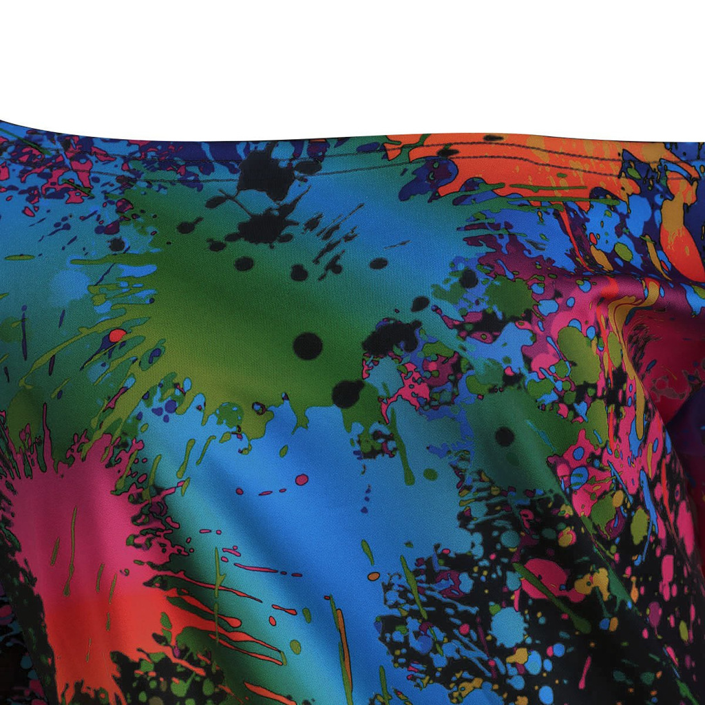 2019亚马逊速卖通爆款卫衣春秋季新款斜肩喷漆印花女装 一件代发