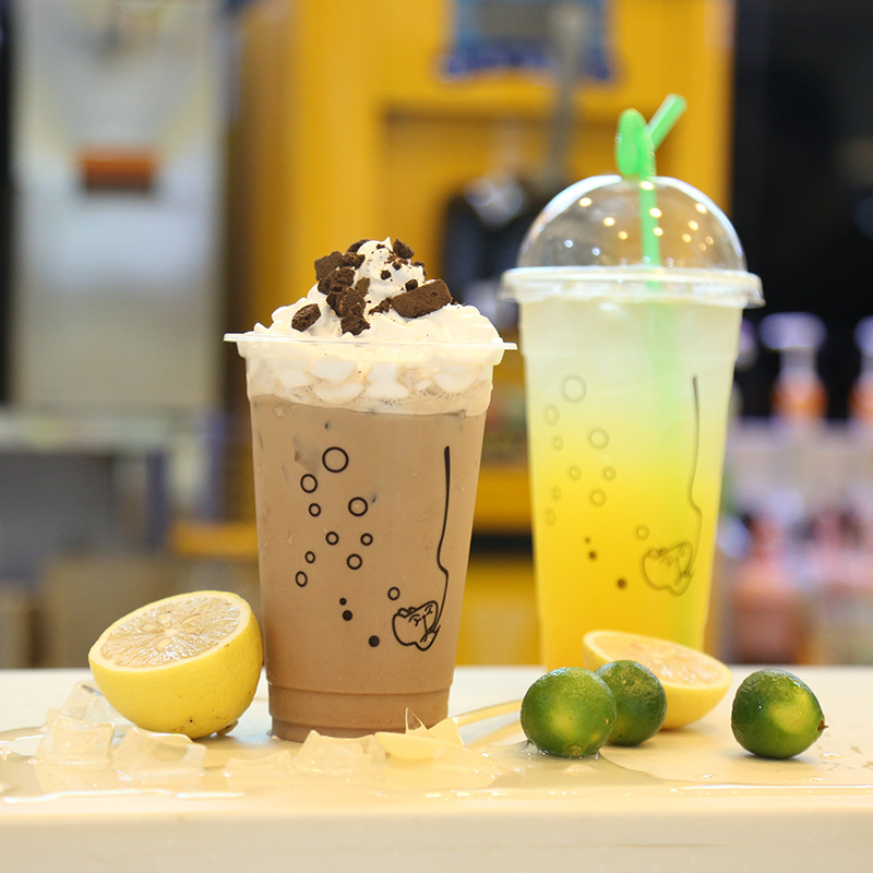 定做pp杯印刷一次性塑料杯子广告珍珠奶茶果汁豆浆鲜榨果汁胶杯