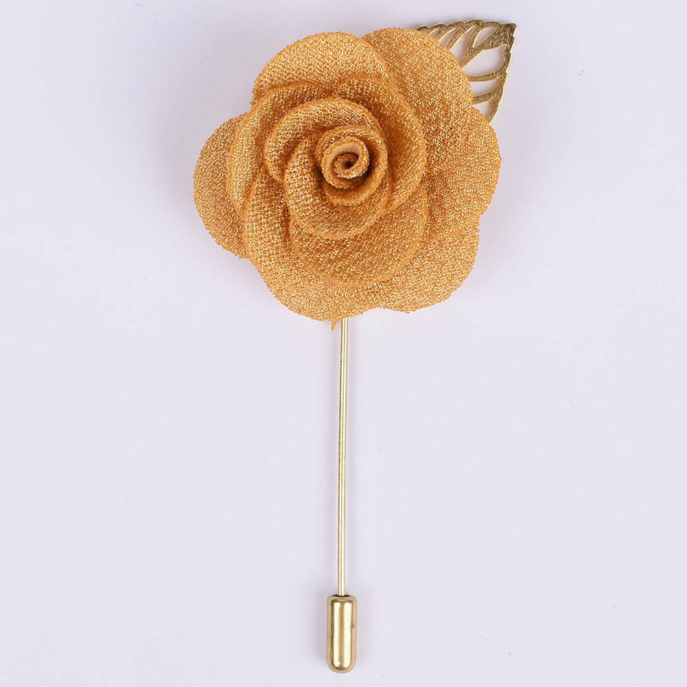 山茶花手工玫瑰花胸针男女两用胸花西装新郎伴郎胸针xh011