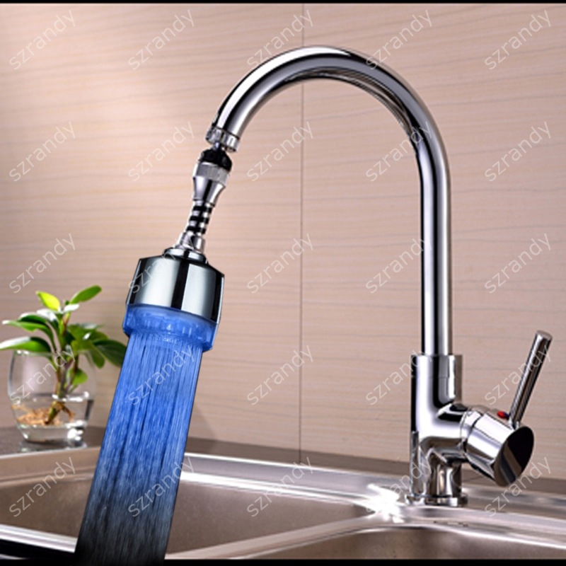 温控自发电led发光内心炫酷厨房面盆水龙头节水