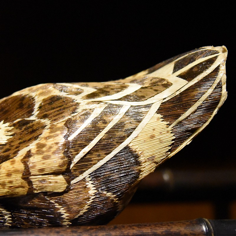 纯手工民间工艺鸳鸯笋壳笋皮编制制作竹编鸭子茶宠摆件 居家饰品