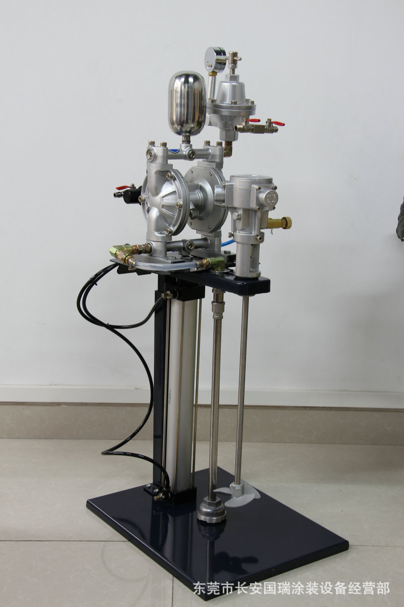 气动升降泵浦 自动升降输送隔膜泵搅拌机 喷涂泵浦搅拌输送一体机