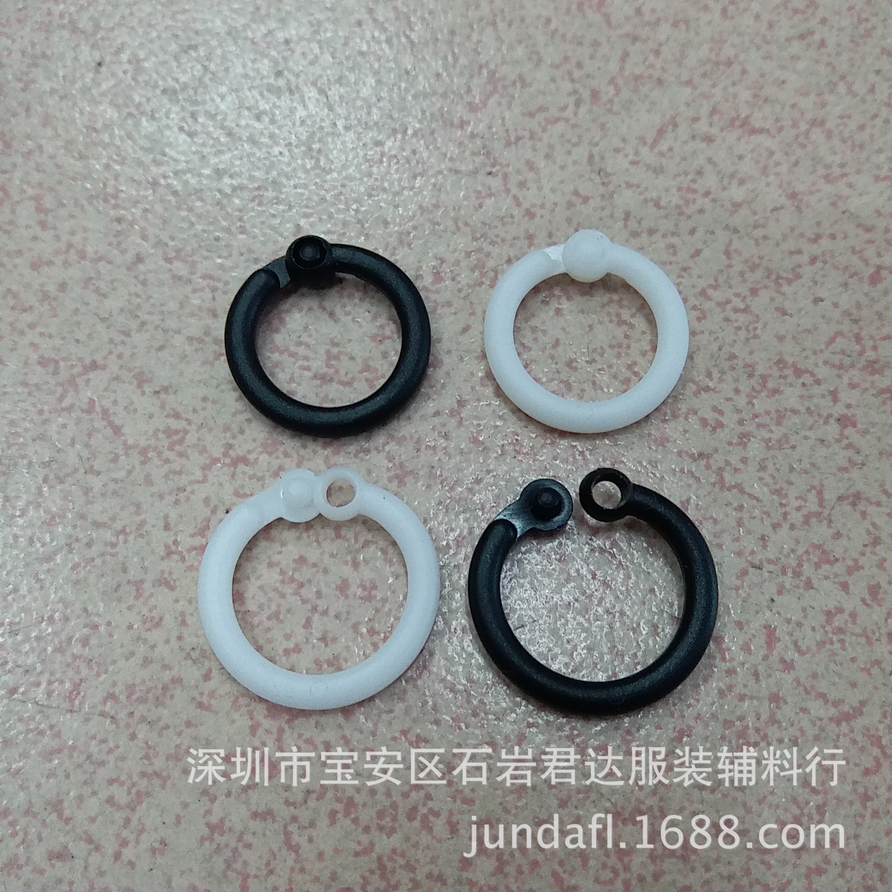 厂家直销塑料圆环 25mm圆形开口环 塑胶环保pp圈扣钥匙扣 书卡圈