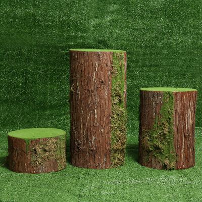 空心木桩植绒木桩路引木桩摆件森系主题婚礼装饰迎宾橱窗布置