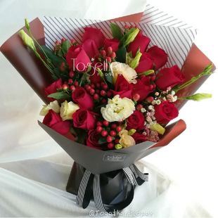 仿真植物520情人节求婚红玫瑰鲜花配送花束礼物全国广东快速递中