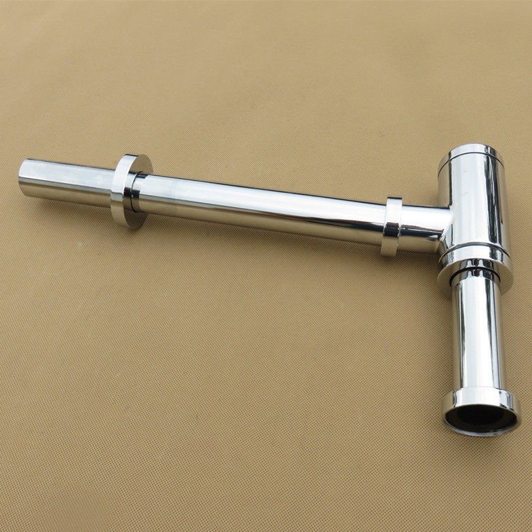 洗手面盆不锈钢下水器墙排加长排水管入墙式洗脸盆防臭下水管隔水