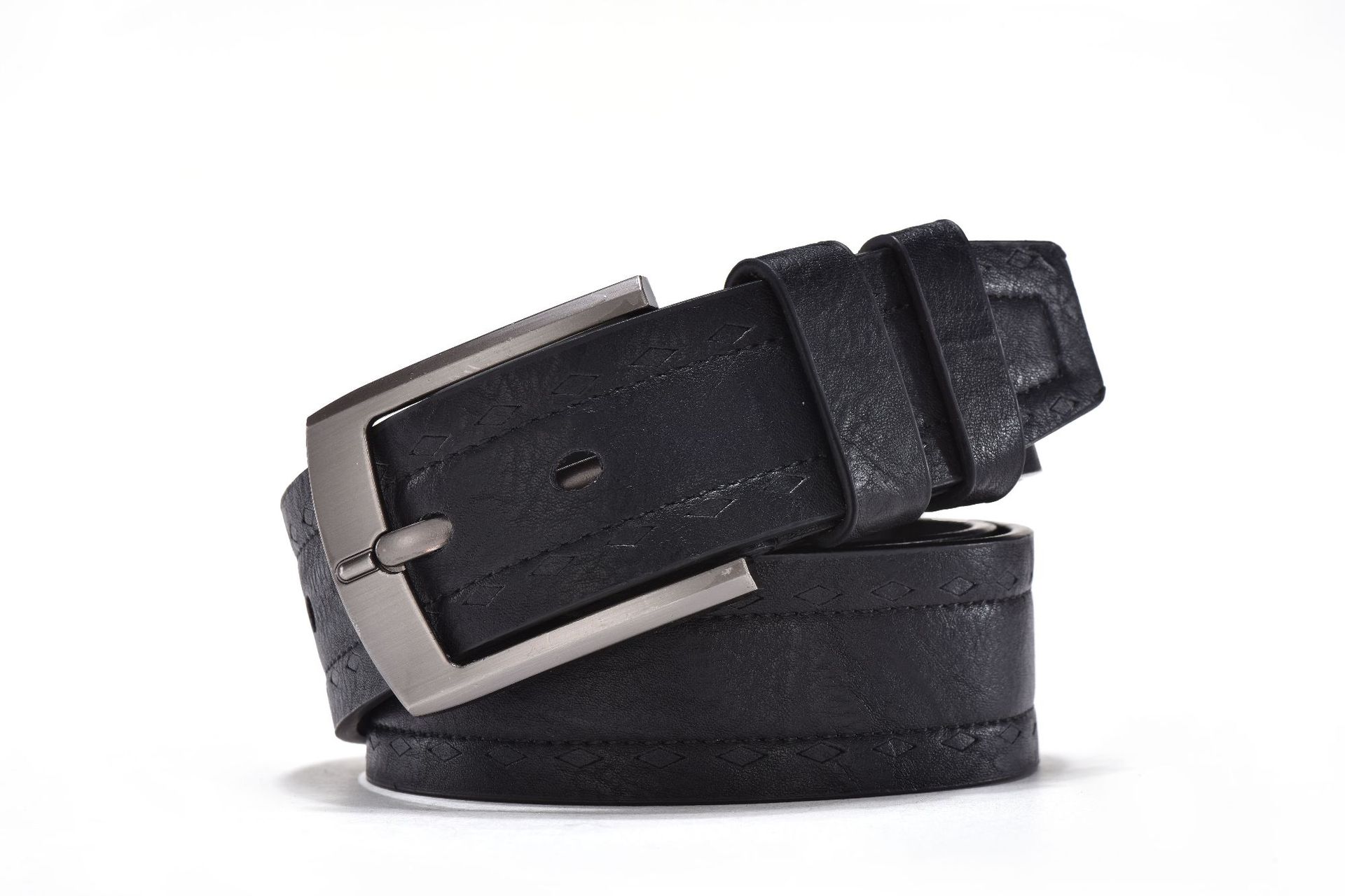 1727休闲针扣仿皮pu男女皮带腰带厂家直销批发 4.