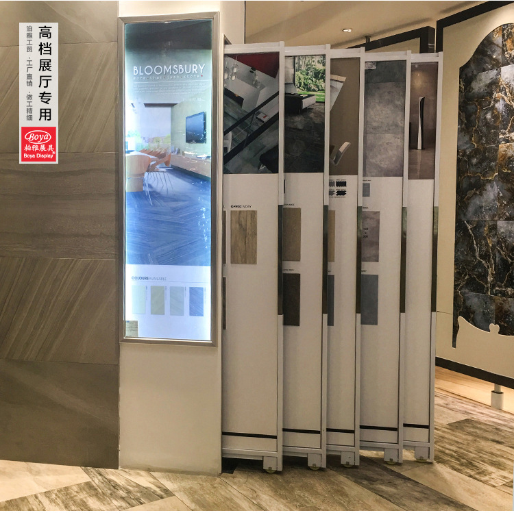 柏雅瓷砖推拉展架地砖木门陶瓷样木地板品展示架石材展示柜600800
