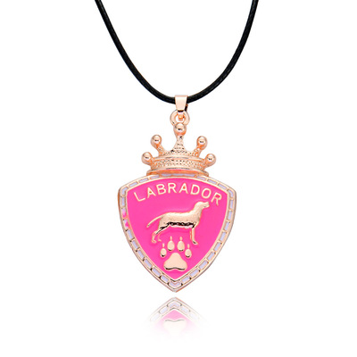 厂家直销5月新品皇冠盾牌狗狗项链拉布拉多犬labrador项链吊坠