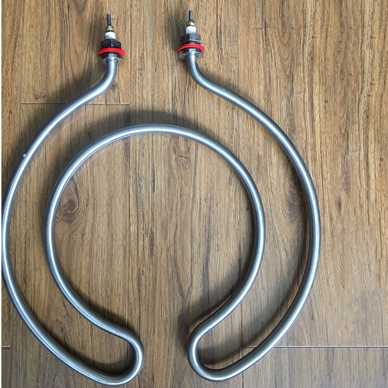 厂家直销圆形直角向上不锈钢电热管面锅加热管三只一组发热管