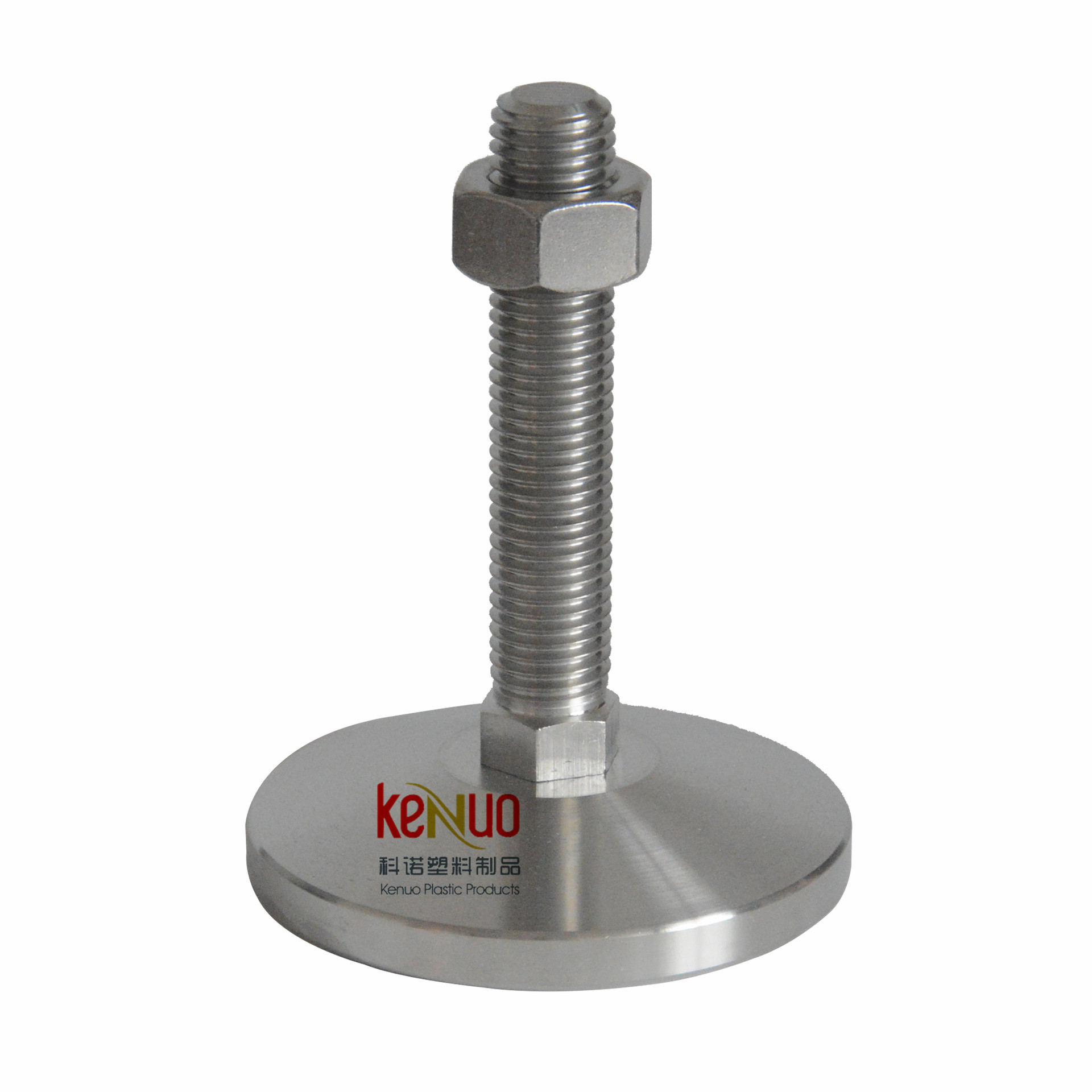 全304不锈钢固定升降调节脚,实心底盘重力支撑脚,调节高低水平脚