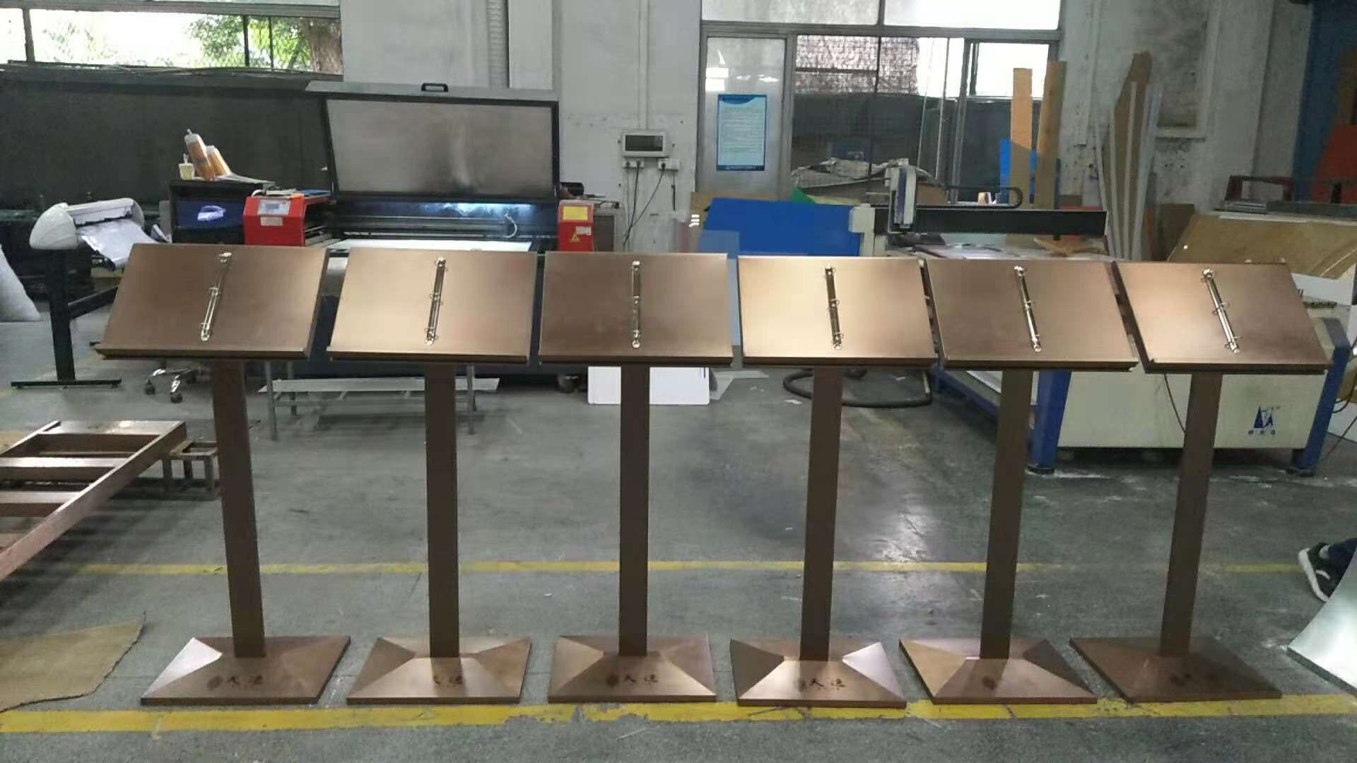 厂家专业制作精美楼盘专用合同架 金属不锈钢 玫瑰金 香槟金 拉丝