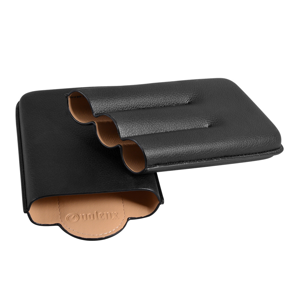 厂家批发雪茄皮套 通用三支装保湿皮套带雪茄剪刀 雪茄盒烟盒现货