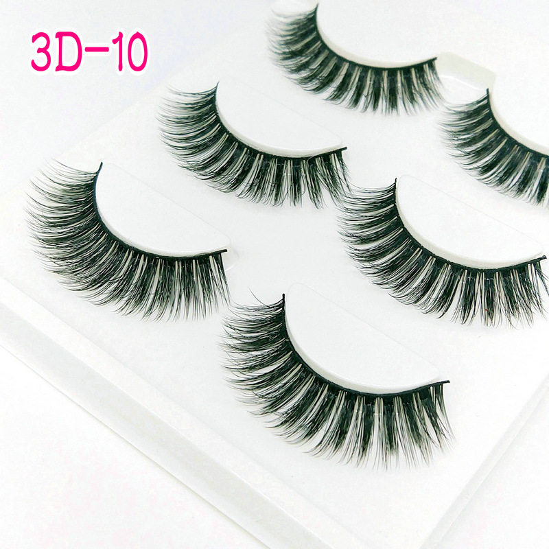 3d-10 Stereo Multi-Layer Simulation Natural Long Thick Cross Realistic Stage Bride Makeup Eyelash